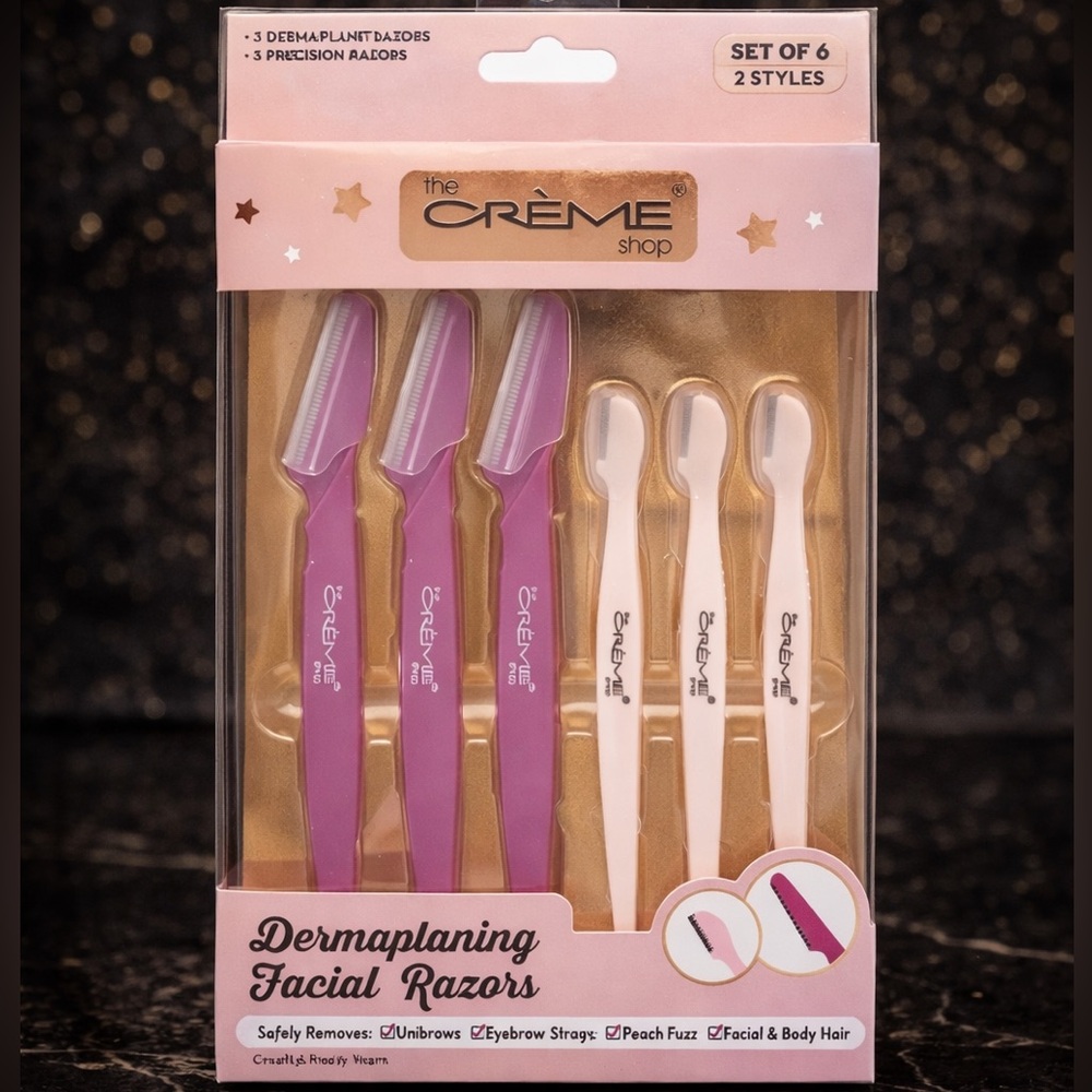 The Crème Shop Dermaplaning 6pc Facial Razors (2 Styles)